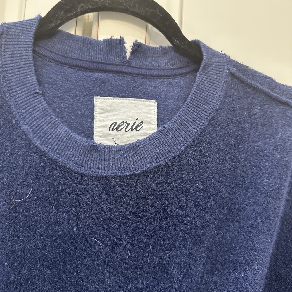 Aerie Indigo Knit Pullover - Picture 2 of 7